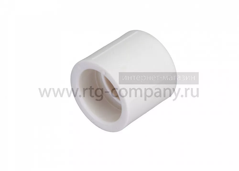 Муфта полипропиленовая PPRC 125 FDplast, белая (уп. 6 шт)