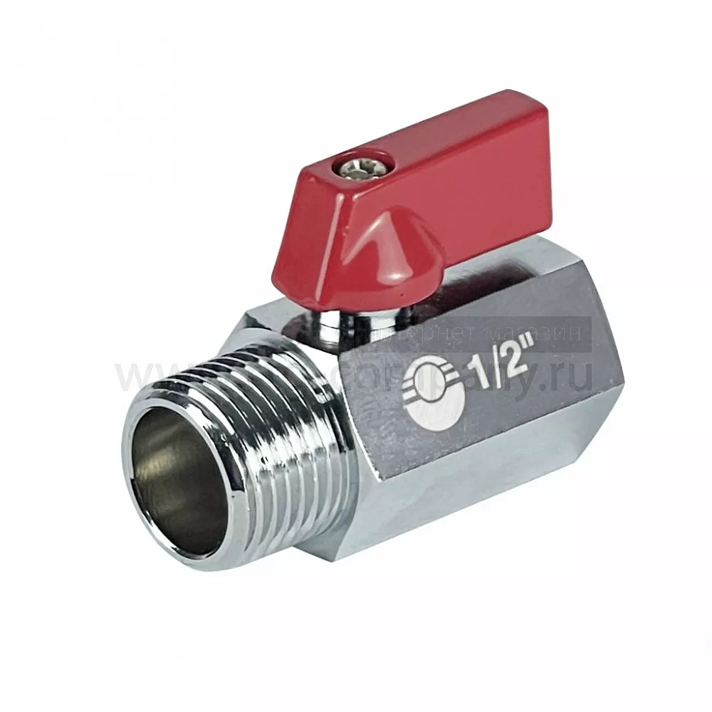Кран шаровый "MINI" ВН внутренняя резьба 1/2" никелированный VALFEX (VF.331.NB.012)