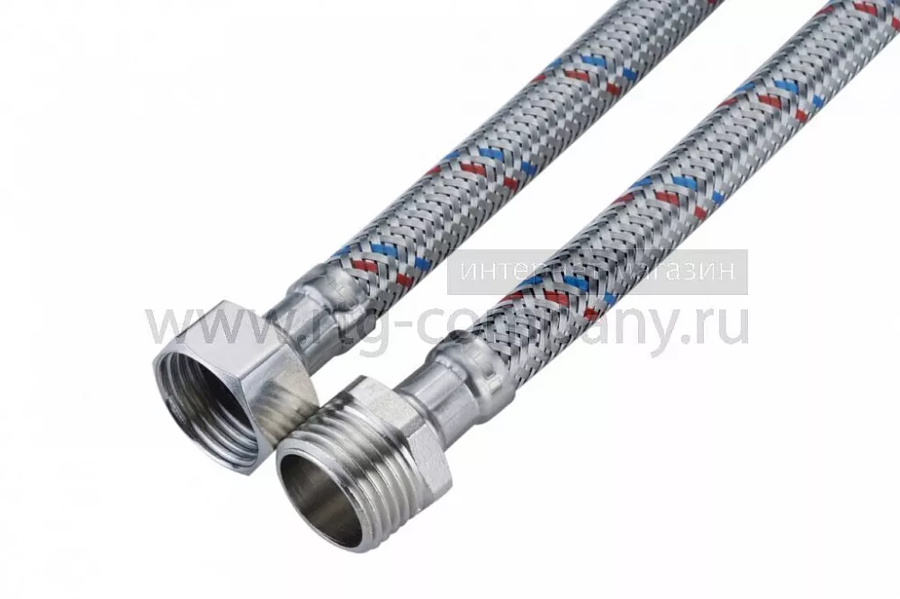 Гибкая подводка для воды ВН Valtec 12мм 1/2"  длина 150 см Внутренняя Наружная резьба (Италия)