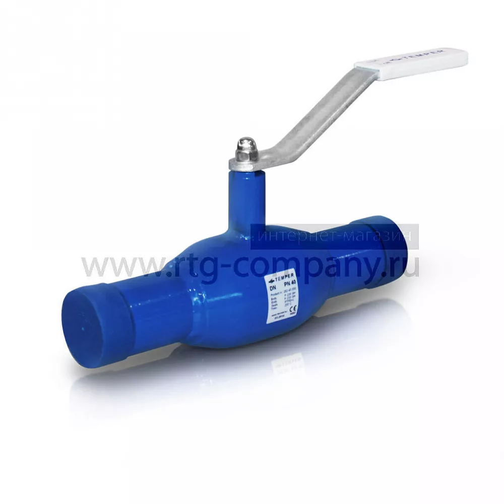 Кран шаровый под приварку TEMPER Ру 40 DN 25 (КШЦП) сталь 20 (Россия)